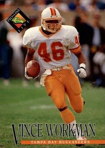 #236 Vince Workman - Tampa Bay Buccaneers - 1994 Pro Line Live Football