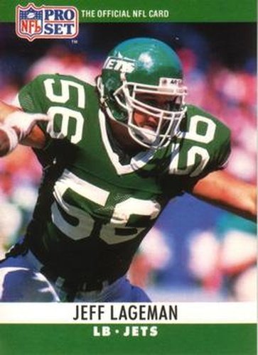 #236 Jeff Lageman - New York Jets - 1990 Pro Set Football