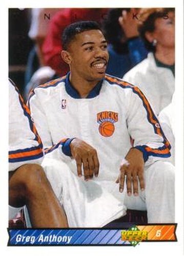 #236 Greg Anthony - New York Knicks - 1992-93 Upper Deck Basketball