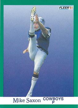 #236 Mike Saxon - Dallas Cowboys - 1991 Fleer Football
