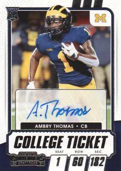 #236 Ambry Thomas - Michigan Wolverines - 2021 Panini Contenders Draft Picks Football