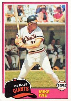 #236 Mike Ivie - San Francisco Giants - 1981 Topps Baseball