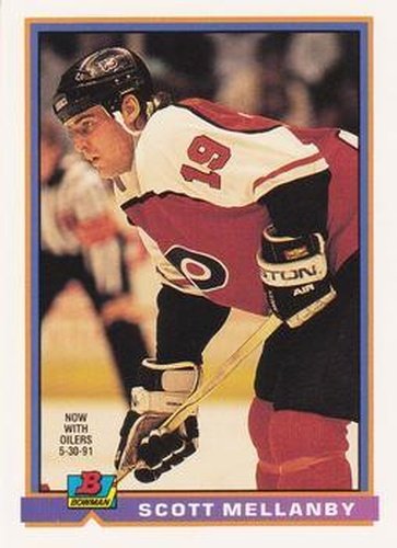 #236 Scott Mellanby - Edmonton Oilers - 1991-92 Bowman Hockey