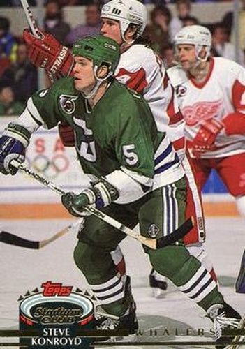#236 Steve Konroyd - Hartford Whalers - 1992-93 Stadium Club Hockey