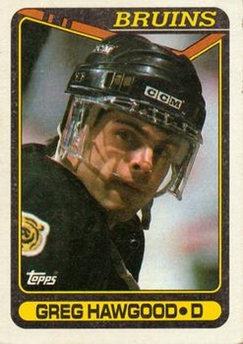#236 Greg Hawgood - Boston Bruins - 1990-91 Topps Hockey