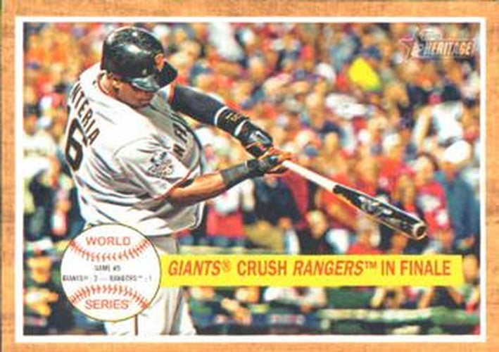 #236 Giants Crush Rangers Edgar Renteria - San Francisco Giants/Texas Rangers - 2011 Topps Heritage Baseball