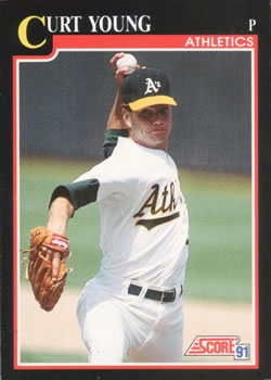 #236 Curt Young - Oakland Athletics - 1991 Score Baseball