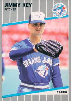 #236 Jimmy Key - Toronto Blue Jays - 1989 Fleer Baseball