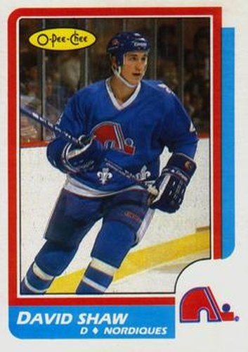 #236 David Shaw - Quebec Nordiques - 1986-87 O-Pee-Chee Hockey