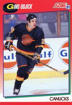 #237 Gino Odjick - Vancouver Canucks - 1991-92 Score Canadian Hockey