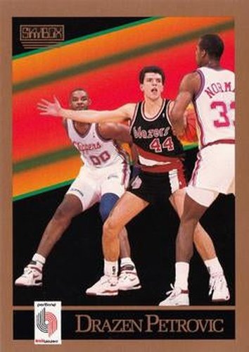 #237 Drazen Petrovic - Portland Trail Blazers - 1990-91 SkyBox Basketball