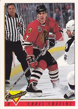 #237 Chris Chelios - Chicago Blackhawks - 1993-94 Topps Premier Hockey