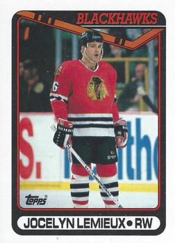 #237 Jocelyn Lemieux - Chicago Blackhawks - 1990-91 Topps Hockey