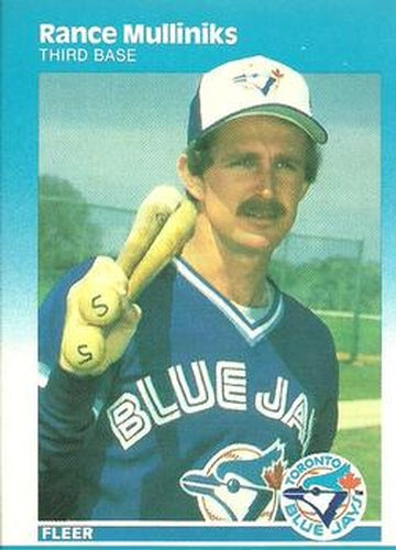 #237 Rance Mulliniks - Toronto Blue Jays - 1987 Fleer Baseball