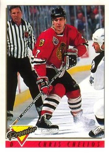 #237 Chris Chelios - Chicago Blackhawks - 1993-94 O-Pee-Chee Premier Hockey
