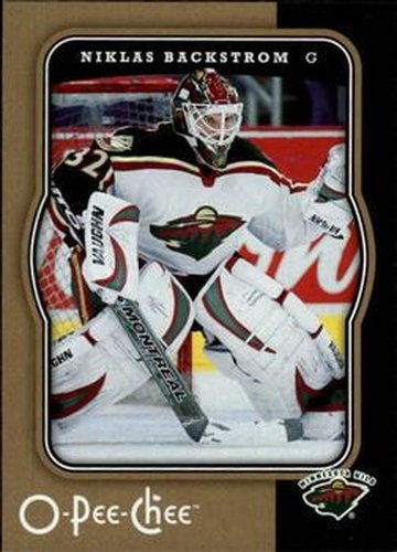 #237 Niklas Backstrom - Minnesota Wild - 2007-08 O-Pee-Chee Hockey