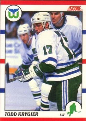 #237 Todd Krygier - Hartford Whalers - 1990-91 Score Canadian Hockey