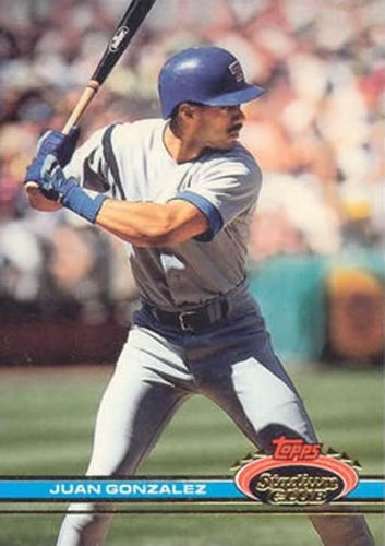 #237 Juan Gonzalez - Texas Rangers - 1991 Stadium Club Baseball