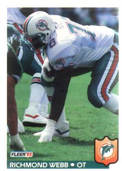 #237 Richmond Webb - Miami Dolphins - 1992 Fleer Football