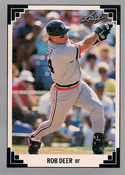 #237 Rob Deer - Detroit Tigers - 1991 Leaf Baseball