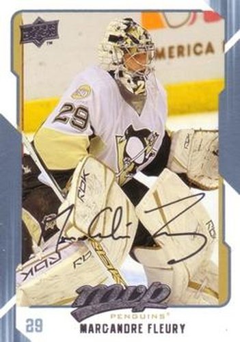 #237 Marc-Andre Fleury - Pittsburgh Penguins - 2008-09 Upper Deck MVP Hockey