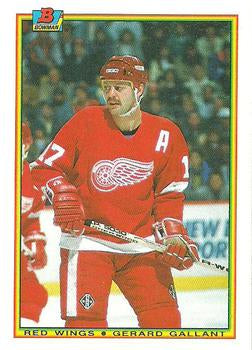 #237 Gerard Gallant - Detroit Red Wings - 1990-91 Bowman Hockey