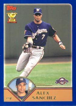 #237 Alex Sanchez - Milwaukee Brewers - 2003 Topps Baseball