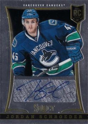 #237 Jordan Schroeder - Vancouver Canucks - 2013-14 Panini Select Hockey