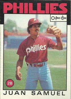 #237 Juan Samuel - Philadelphia Phillies - 1986 O-Pee-Chee Baseball