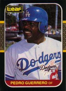 #237 Pedro Guerrero - Los Angeles Dodgers - 1987 Leaf Baseball