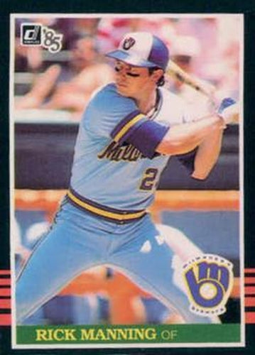 #237 Rick Manning - Milwaukee Brewers - 1985 Donruss Baseball