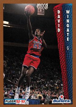 #237 David Wingate - Washington Bullets - 1992-93 Fleer Basketball