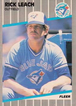 #237 Rick Leach - Toronto Blue Jays - 1989 Fleer Baseball