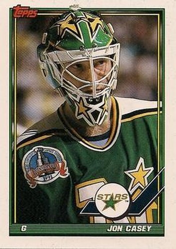 #237 Jon Casey - Minnesota North Stars - 1991-92 Topps Hockey