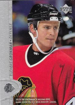 #237 Tuomas Gronman - Chicago Blackhawks - 1996-97 Upper Deck Hockey