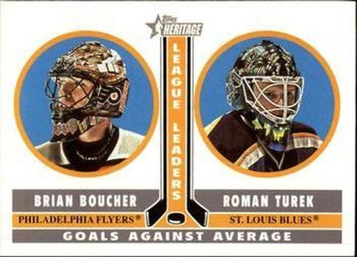 #237 Brian Boucher / Roman Turek - Philadelphia Flyers / St. Louis Blues - 2000-01 Topps Heritage Hockey