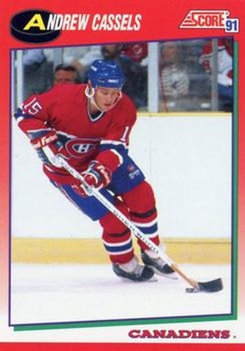 #238 Andrew Cassels - Montreal Canadiens - 1991-92 Score Canadian Hockey