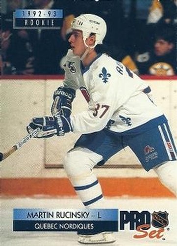 #238 Martin Rucinsky - Quebec Nordiques - 1992-93 Pro Set Hockey