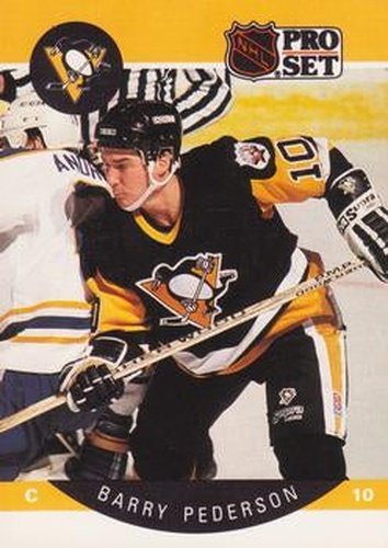 #238 Barry Pederson - Pittsburgh Penguins - 1990-91 Pro Set Hockey