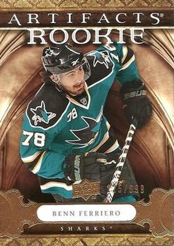 #238 Benn Ferriero - San Jose Sharks - 2009-10 Upper Deck Artifacts Hockey