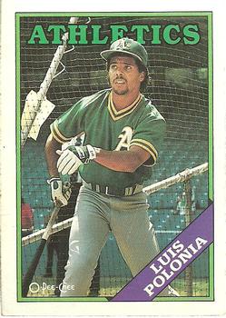 #238 Luis Polonia - Oakland Athletics - 1988 O-Pee-Chee Baseball