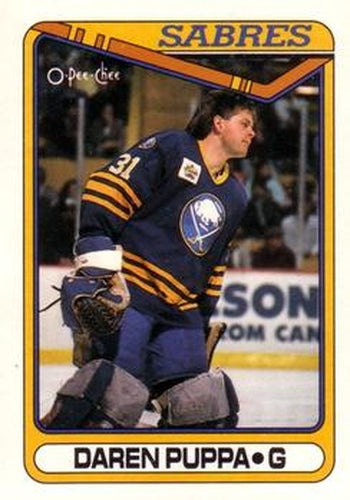 #238 Daren Puppa - Buffalo Sabres - 1990-91 O-Pee-Chee Hockey