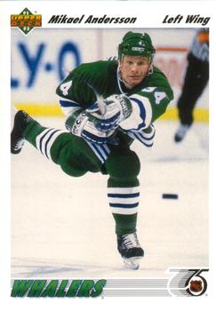 #238 Mikael Andersson - Hartford Whalers - 1991-92 Upper Deck Hockey