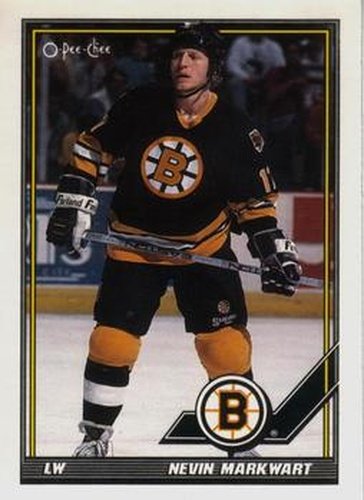 #238 Nevin Markwart - Boston Bruins - 1991-92 O-Pee-Chee Hockey