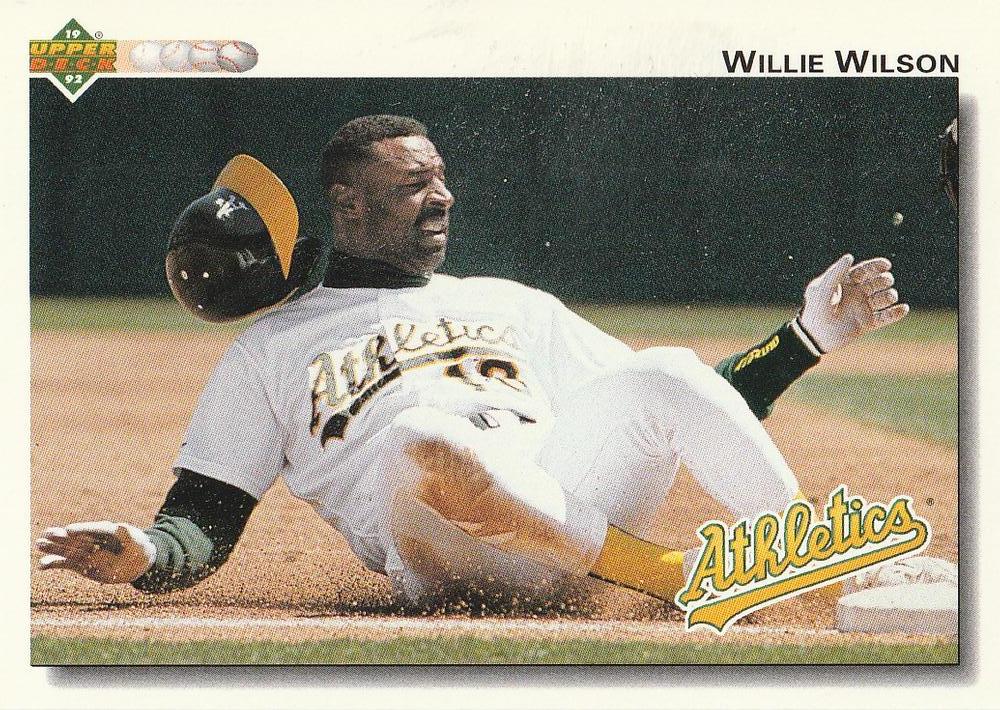 #238 Willie Wilson - Oakland Athletics - 1992 Upper Deck Baseball