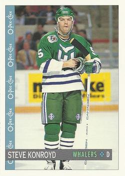 #238 Steve Konroyd - Hartford Whalers - 1992-93 O-Pee-Chee Hockey