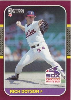 #238 Richard Dotson - Chicago White Sox - 1987 Donruss Opening Day Baseball