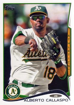 #238 Alberto Callaspo - Oakland Athletics - 2014 Topps Baseball