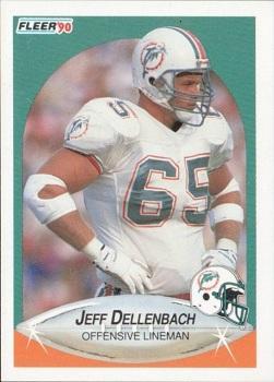 #238 Jeff Dellenbach - Miami Dolphins - 1990 Fleer Football