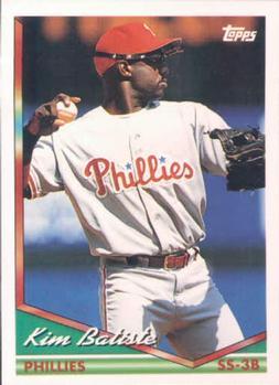 #238 Kim Batiste - Philadelphia Phillies - 1994 Topps Baseball